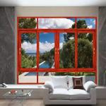 Soundproof Double Tempered Glass Window , Aluminium Laminated Glass Sliding