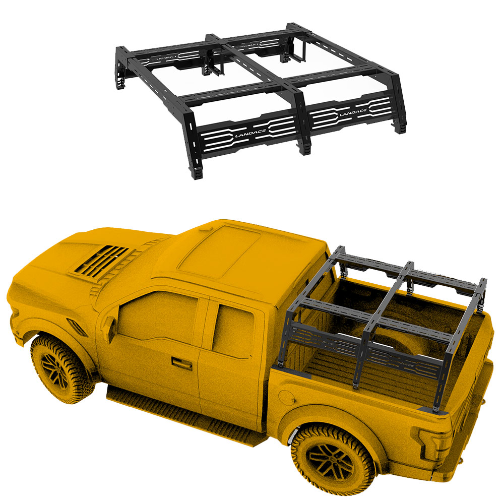 Jeep Gladiator JT Tub Rack with Universal Adjustable Roll Bar Brackets 1336*1529*505
