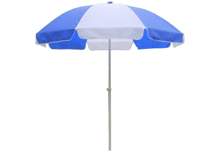 Promotional UV Beach Umbrella Custom Printing 170g Polyester Steel Shaft