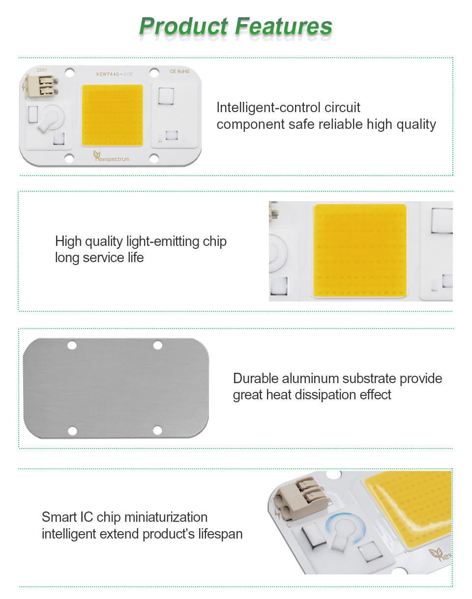 20W 30W 50W Cob AC LED Module 3000k Great Heat Dissipation Environmentally Friendly