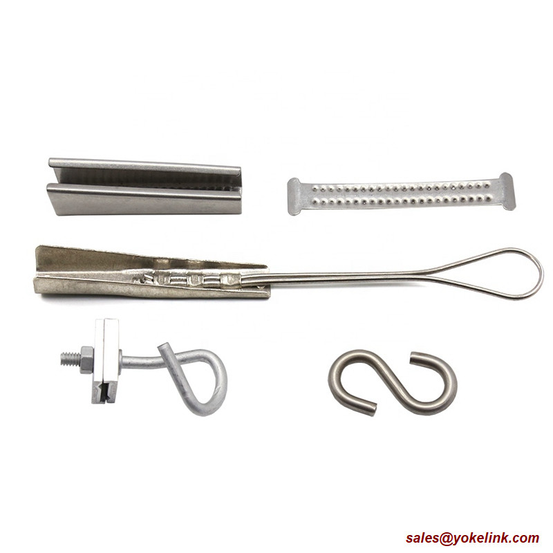 FTTH Electronic Communications Stainless Steel Drop Wire Clamp for Aerial Drop Hardware
