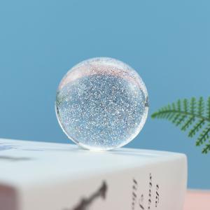 Quality Home crystal craft shining acrylic uv balls 50mm glitter powder toys ball clear crystal ball wholesale