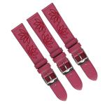 Retro Women Leather Watch Strap , 24mm Embroidered Watch Band