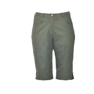 Quality High Waist Cotton Women' Shorts With Gold Button And Back Pocket Attached Logo Pattern wholesale