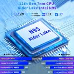 N95 Processor 16 Inch Gaming Laptop 16GB RAM 1TB SSD Fingerprint Unlock WiFi 5