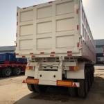 60T 80T Rear Dump Trailers , 4 Axle Rear Tipper Trailer 35m3 40m3