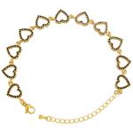 Rhinestone 18K Gold Bracelet OEM Heart Star Shaped Bracelet