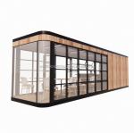 Hotel and Park EU Container Coffee Bar Mobile Wooden Steel Structure Sunlight
