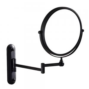 Bathroom Wall Mounted Magnifying Mirror Adjustable stainless steel Telescopic black Mirror 2-Face Mirror for bedroom