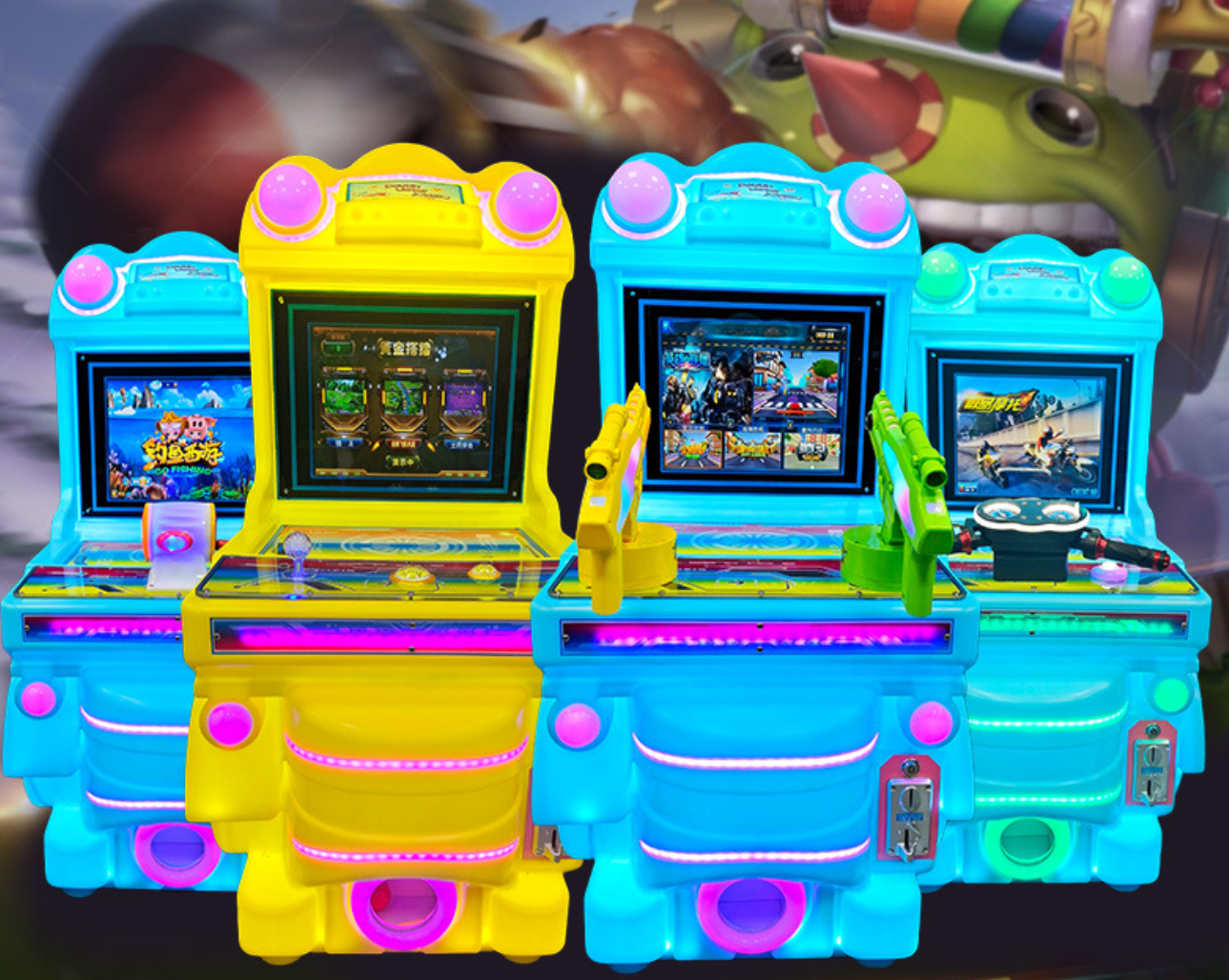 Dreamland Happy kids bus coin operated single go fishing arcade video game machine for sale