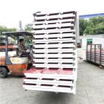 0.4mm wine red color steel 50mm eps sandwich roof panel with 14kg for prefabrica