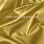 Flame Retardant 100% Polyester Woven Gold Satin Fabric For Apparel