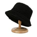 Unisex Harajuku Bucket Hat Graffiti Solid Fisherman Hat Autumn Winter Lamb Wool