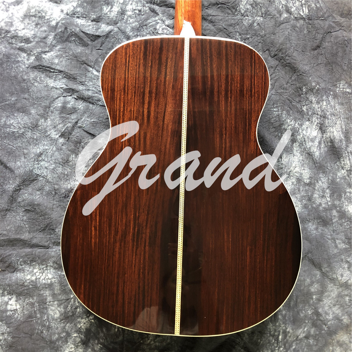 Custom 40 Inch Solid Cedar OM Style Acoustic Guitar with Signature Ebony Fingerboard