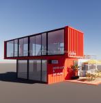 20ft Deluxe Container Store Large Floor Glass Tiny House Custom Cabin Villas