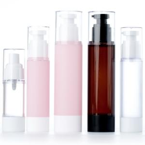 Quality Frosted Airless Plastic Lotion Containers , Travel Packing Face Cream Bottle wholesale
