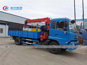 Quality 6MT Dongfeng Boom Crane Truck With 1 Ton Hydraulic Platform wholesale