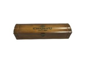 Quality FSC Antique Personalised Wooden Wine Box Leather / Velvet Acessory wholesale