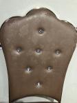 Leather Wrapped 107cm Stainless Steel Restaurant Chairs