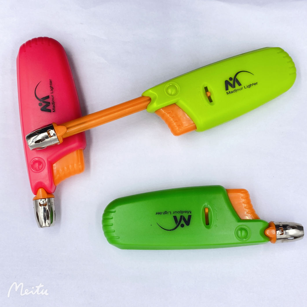 Factory Plastic Lighter Gun Butane Gas Torch Fire Cool ISO 9994 Refillable Electric Lighter Custom Candle BBQ Lighter