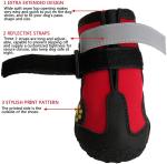 Opp Bag Dog Walking Boots For Dogs With Reflective Strips Rugged Anti Slip Sole