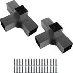 Rust Resistant Black 4x4 Steel Brackets For Wall Mounted Pergola