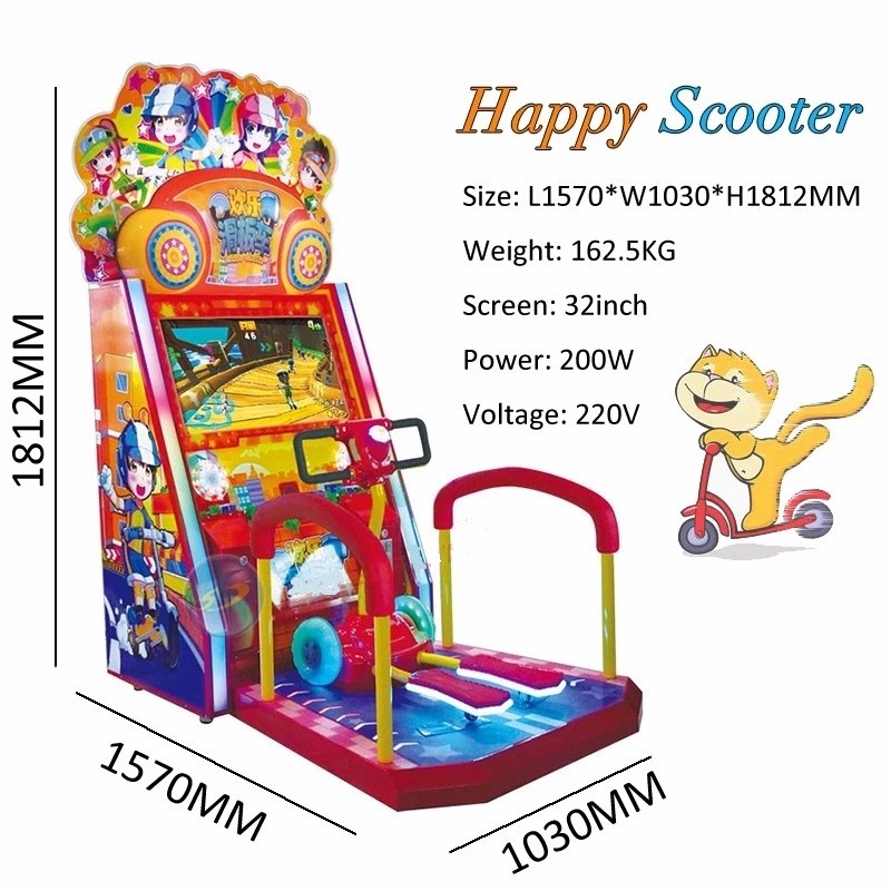 Happy Scooter Coin Operated Video Game Machines , Kids Arcade Amusement Machines