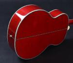 Customized acoustic guitar, 43 inch Jumbo guitar, Quilt Vine Viper red, Guitarra