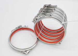 Quality Adjustable Flange Air Duct Quick Release Pipe Clamps 80 - 600mm wholesale