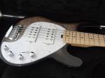 5 string bass guitar Erine ball sting ray 5 Gray quilted maple body maple neck
