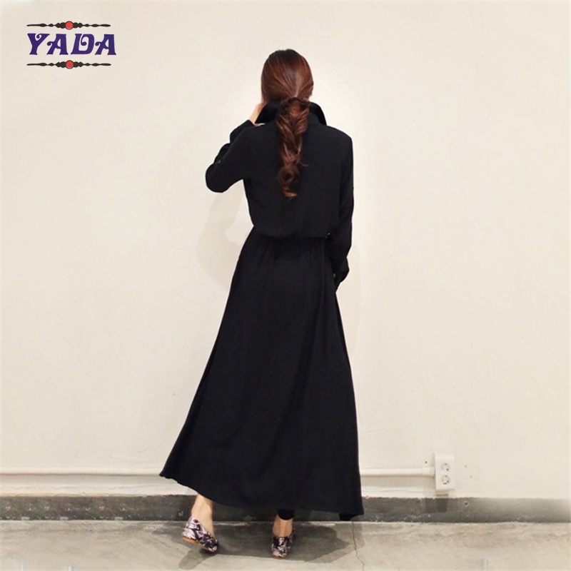 New fashion korean design black shirt dresses ladies clothes dress 2017 for women