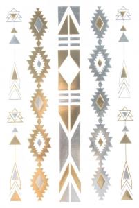 Quality Silver foil, good foil Jewelry temporary tattoo, decorative arrow metallic foil tattoo wholesale