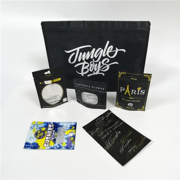 Clear Window Aluminum Foil Pouch Packaging Cbd Weed Mylar Plastic Doypack Pack