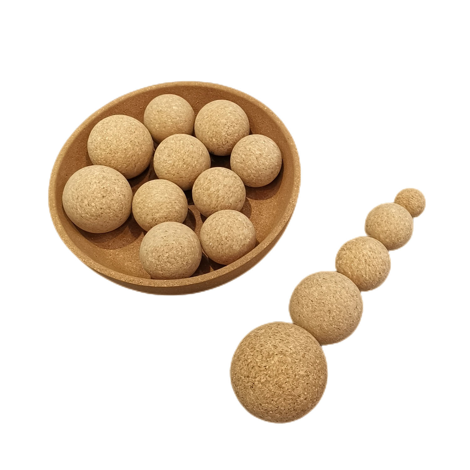 30mm To 100mm Yoga Cork Ball Massage Muscular Relaxation