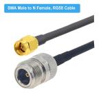 RF Coaxial Automotive Wiring Harness RG-58 Coaxial Cable N Type To SMA 15cm 50cm