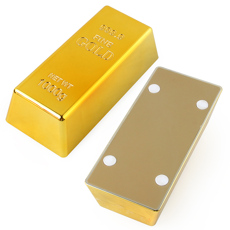 Fine Paper Weight Game Fancy Party Table Decor Plastic Gold Bullion Bar For Kids Toy Gift