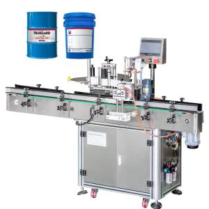 Quality Automatic Sticker Labeling Machine For Motor Oil Steel Drum Container Big Bucket Gallon wholesale