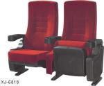Blue Fabric PP Theater Seating Chairs Movable Armrest Iron Metal Type