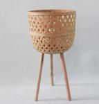 Best Home Decor Popular Rattan Plant Stand, Planter Holder Wholesale Natural