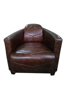 Quality Brown Single Italian Leather Sofa Chair For Living Room wholesale