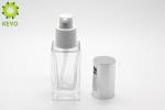 Square Clear Glass Foundation Bottle 30 Ml