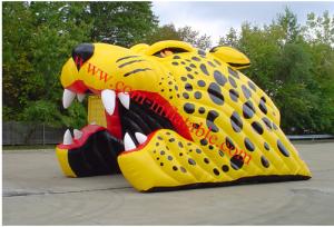 Quality Yellow inflatable tiger american football football helmet tunnel inflatable football dome wholesale