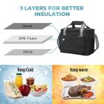 Portable Thermal Cooler Bag Picnic Food Beverage Drink Fresh Keeping Organizer