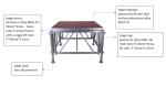 Portable Adjustable Stage Platform , Outdoor Event Wedding Platform Stage
