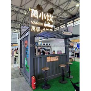 Quality 10ft Mini Pop Up Shop Container House Restaurant Shop Street Food Kiosk Container with Galvanized Steel Square Tubes wholesale