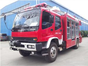 Quality 6 Wheeled Fire Fighting Vehicle , 177KW Emergency Fire Truck With 5T Crane wholesale