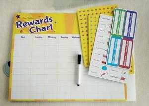 Quality OEM CMYK Magnetic Star Chart Child Chore Reward Chart Full Color Printing wholesale
