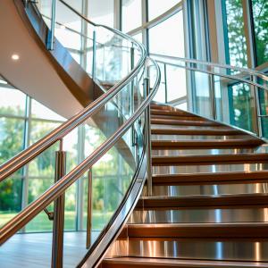 Quality Solid Stainless Steel Handrails with 6mm Side Steel Thickness for Glass Railings wholesale