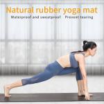 Golden Mandala With Position Line 5mm 68cm Wide PU Rubber Non Slip Yoga Mat For
