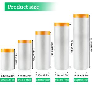 Quality 16m Length Stretch Film For High Temperature Outdoor Auto Paint Refinish Masking Paper wholesale